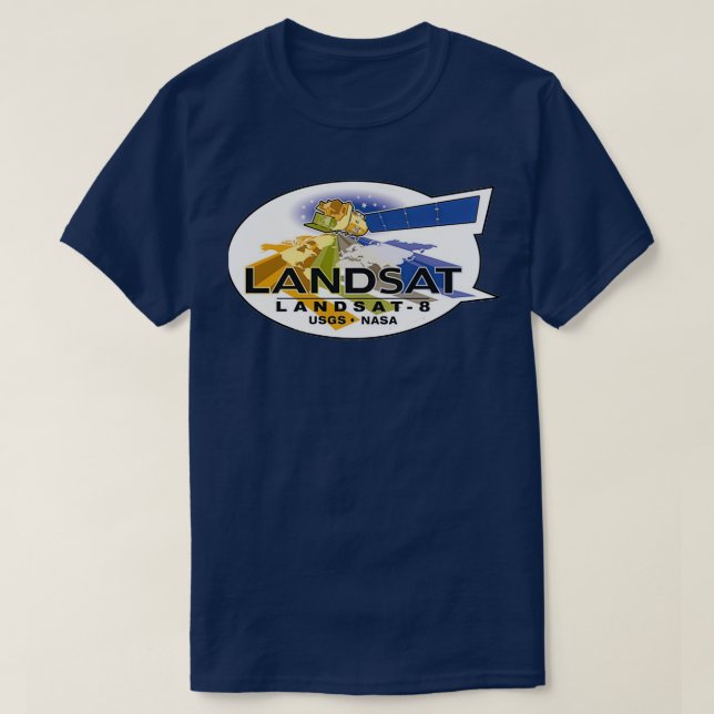 Landsat 8 Logo T-Shirt (Design Front)