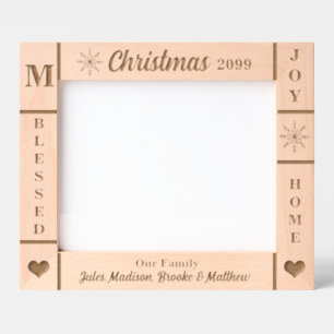 Landscape 10x8 Christmas Our Family Personalised Etched Frames
