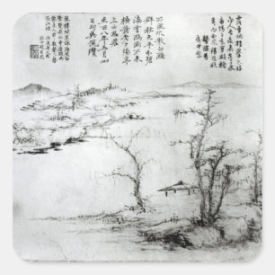 Landscape 2 square sticker