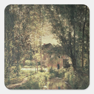 Landscape 2 square sticker