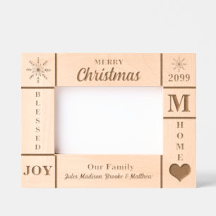 Landscape 6x4 Christmas Our Family Personalised Etched Frames
