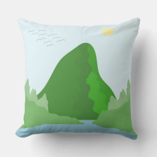 landscape abstract art cushion