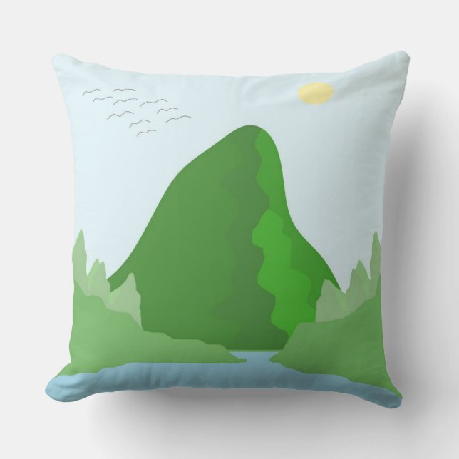 landscape abstract art cushion (Front)