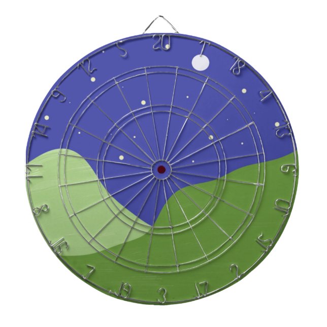 landscape abstract art dartboard (Front)