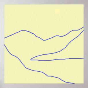 landscape abstract art poster