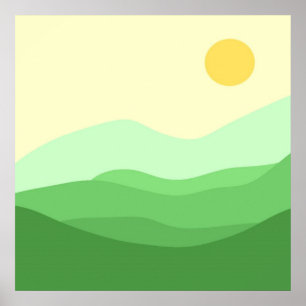 landscape abstract art poster