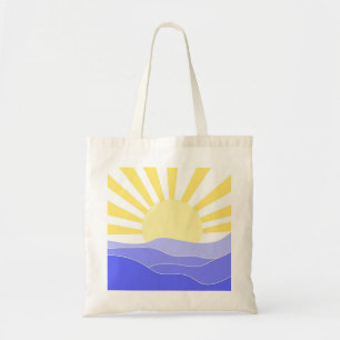 landscape abstract art tote bag