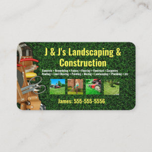 Landscape and Construction Business Card
