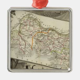 Landscape and towns metal tree decoration