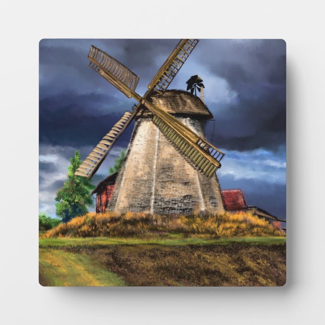 Landscape and Weather in the Netherlands - Drawing Plaque (Front)