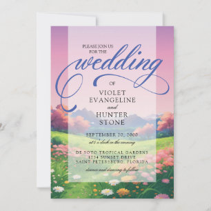 Landscape Anime Wedding Invitation