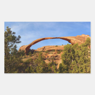 Landscape Arch at Arches National Park Rectangular Sticker