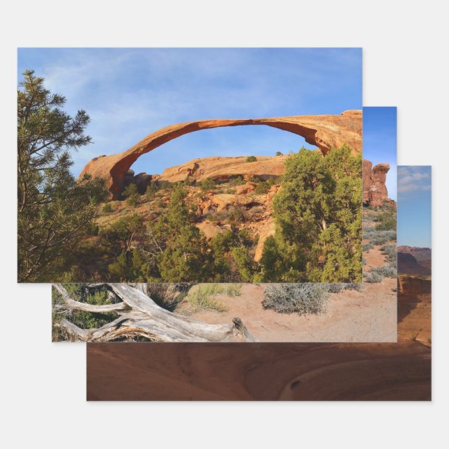 Landscape Arch at Arches National Park Wrapping Paper Sheet (Set)