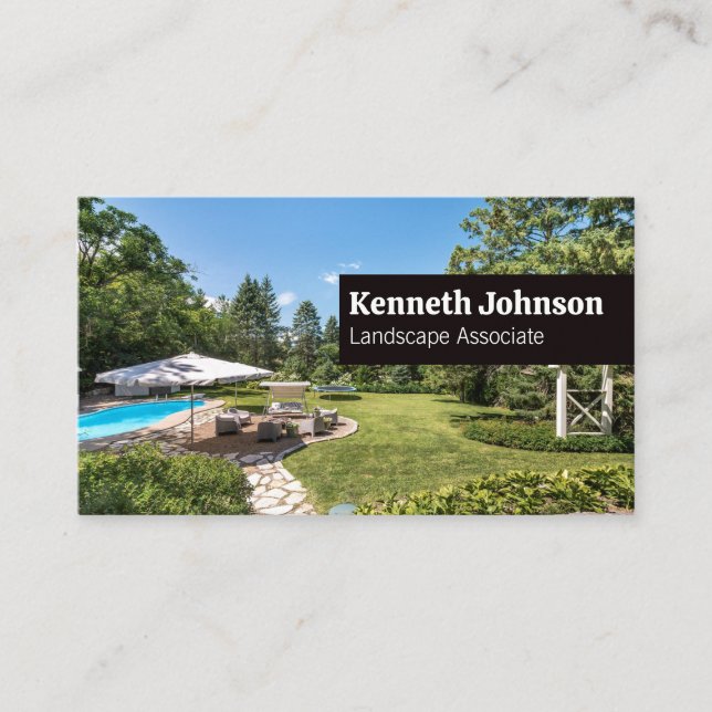 Landscape Architect | Backyard Lawn Business Card (Front)