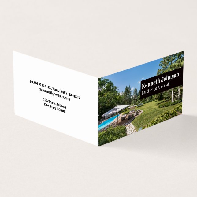Landscape Architect | Backyard Lawn Business Card (Outside)