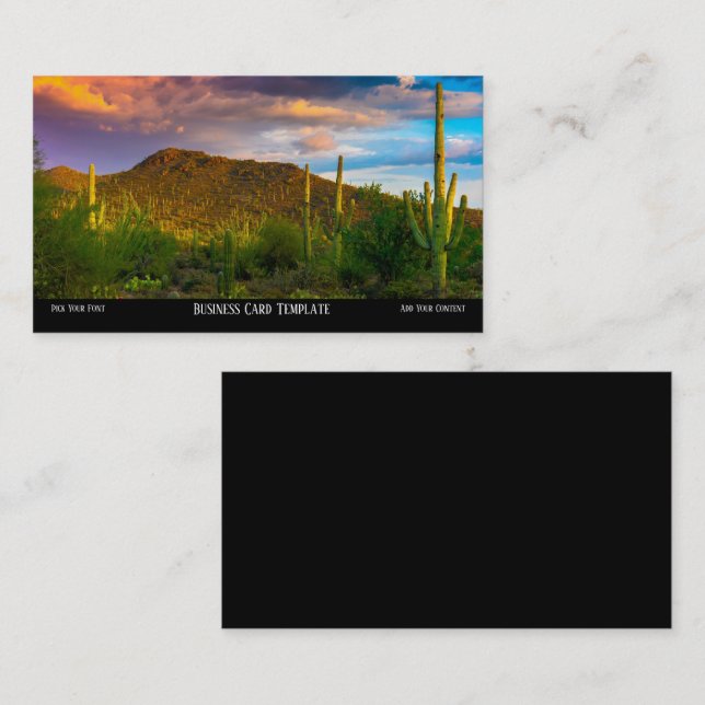 Landscape Arizona Desert Business Card (Front/Back)
