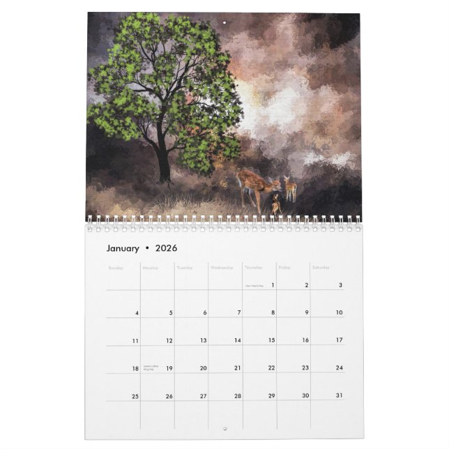 Landscape Art 2025 Calendar (Jan 2026)