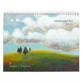 Landscape art fun whimsical colourful painting calendar