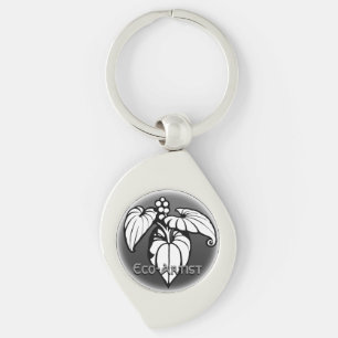 Landscape Art Key Chains B&W Forest Eco-Art Gifts