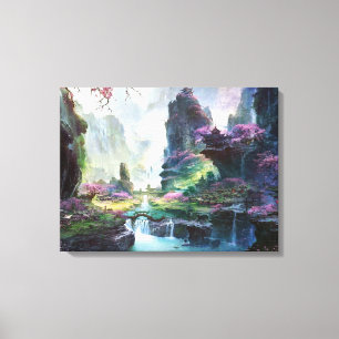 Landscape art Premium Wrapped Canvas (Gloss)
