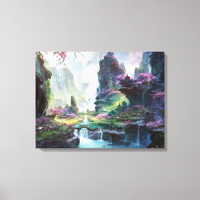 Landscape art Premium Wrapped Canvas (Gloss) (Front)