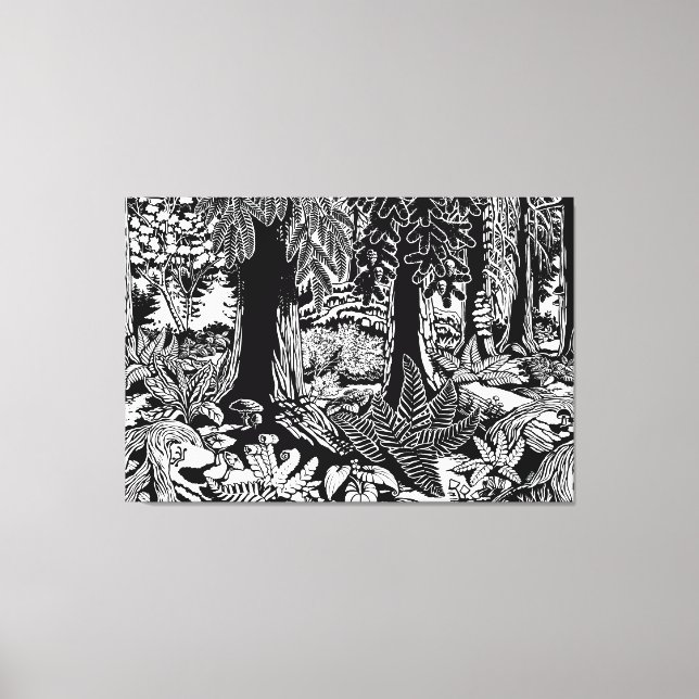 Landscape Art Prints B & W Art Canvas Print (Front)