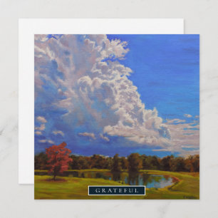 Landscape Art with Beautiful Blue Sky Holiday Card