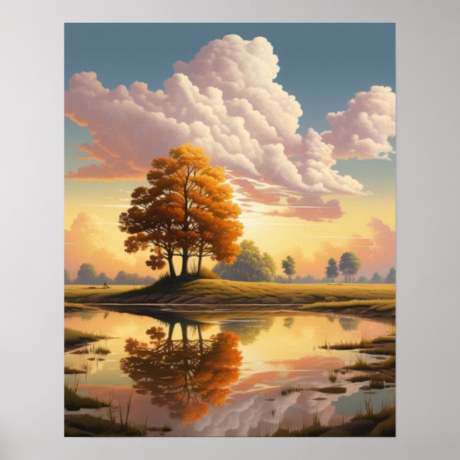  Landscape Artistic Illustration Nature  Poster (Front)