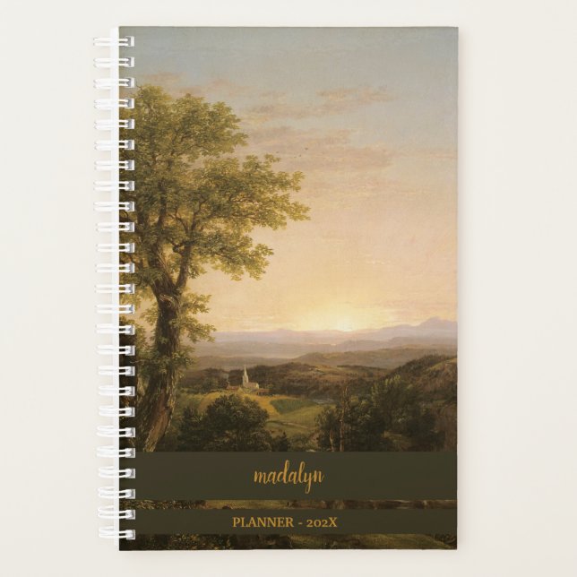Landscape Artwork Monogrammed Planner (Front)