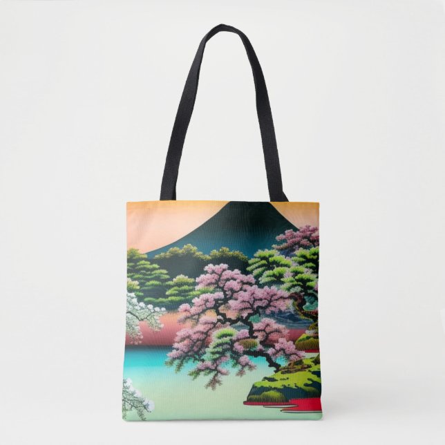 Landscape Asian Cherry Blossoms  Tote Bag (Front)