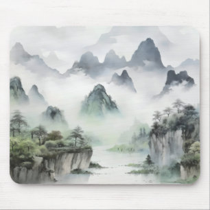 Landscape Asian Painting Mouse Mat