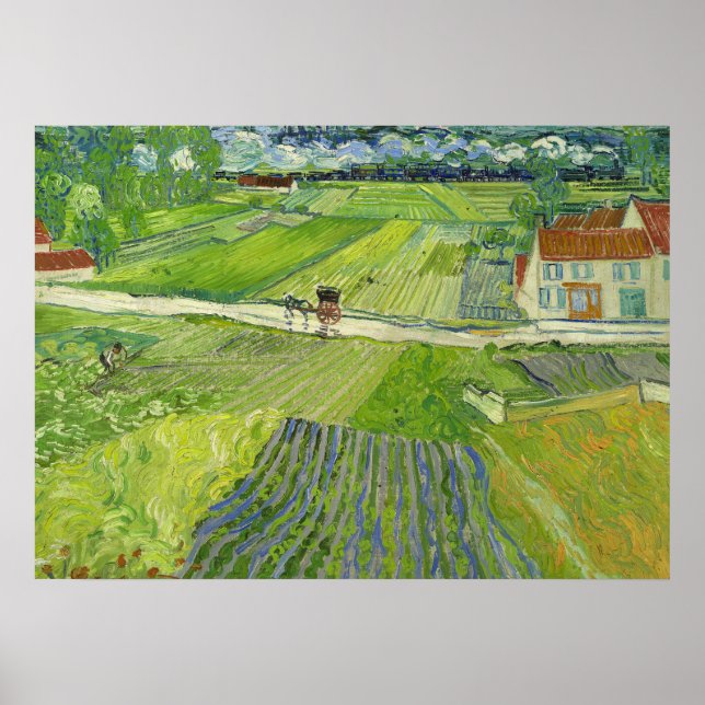 Landscape at Auvers after Rain by Vincent van Gogh Poster (Front)
