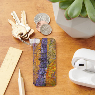 Landscape at Auvers in Rain by Vincent van Gogh Key Ring