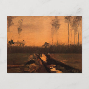Landscape at Dusk by Vincent van Gogh Postcard