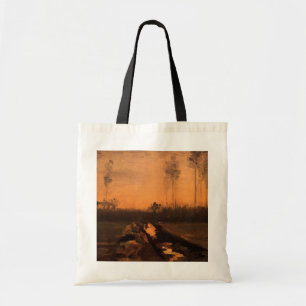 Landscape at Dusk by Vincent van Gogh Tote Bag