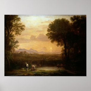 Landscape at Dusk Poster