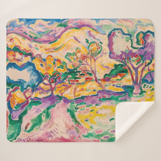 Landscape at La Ciotat | Georges Braque | Sherpa Blanket (Front (Horizontal))