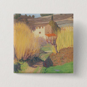 Landscape at Lagnes, 1921 15 Cm Square Badge