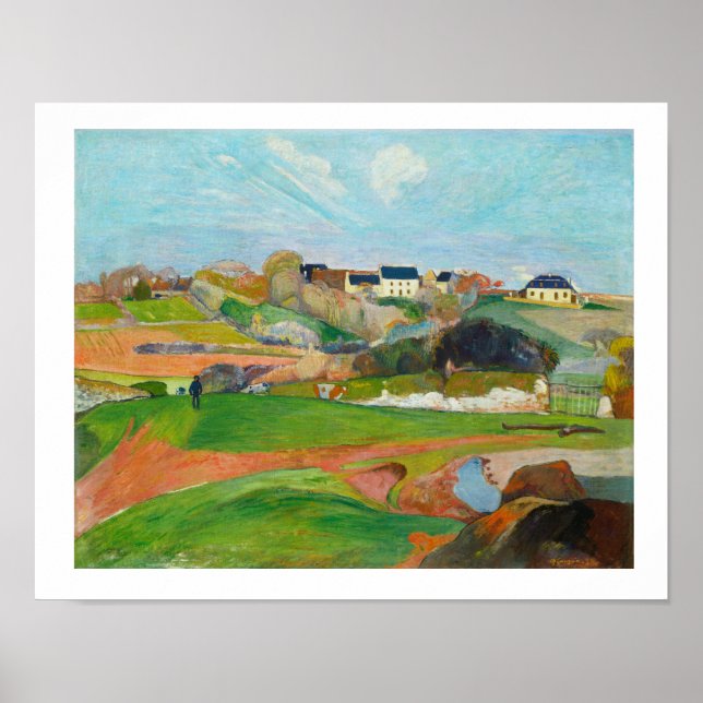 "LANDSCAPE AT LE POULDU" PAUL GAUGUIN POSTER 1890 (Front)