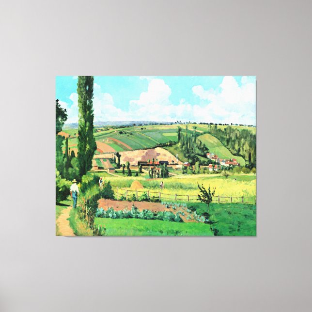 Landscape at Les Patis, Pontoise, famous painting, Canvas Print (Front)