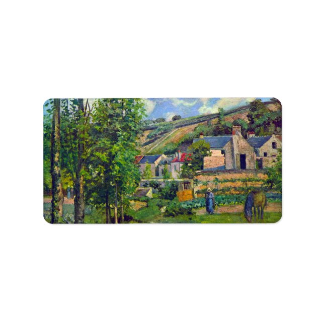 Landscape at Pontoise by Camille Pissarro Label (Front)