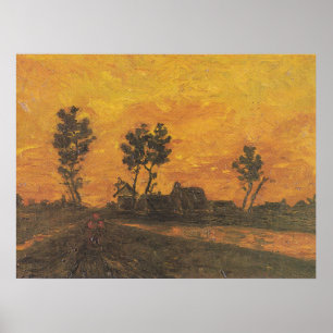 Landscape at Sunset   Sunset Landscape Poster