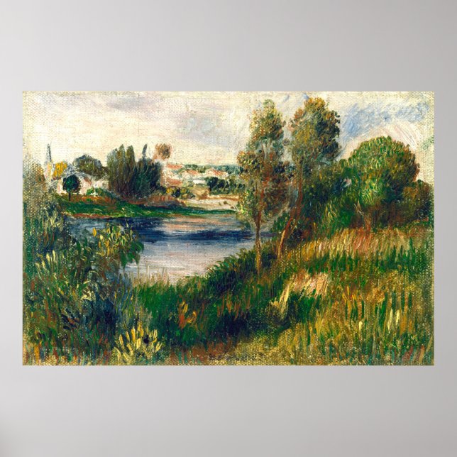 Landscape at Vétheuil - Auguste Renoir Fine Art Poster (Front)