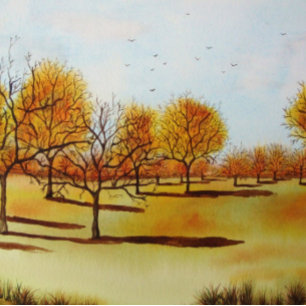 landscape autumn tree scenic painting art jigsaw puzzle