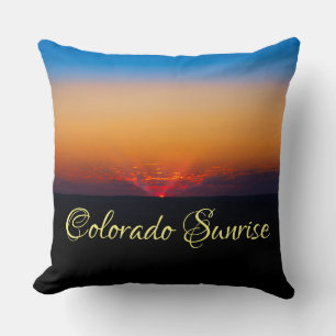 Landscape Beautiful Colorado Sunrise Cushion