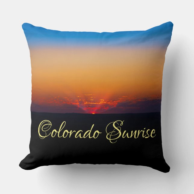 Landscape Beautiful Colorado Sunrise Cushion (Front)