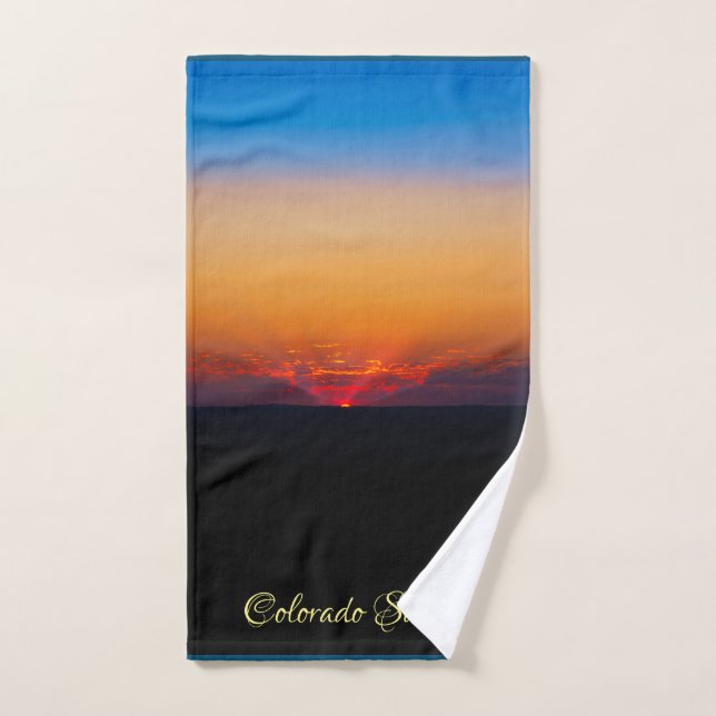 Landscape Beautiful Colorado Sunrise  Hand Towel (Hand Towel)