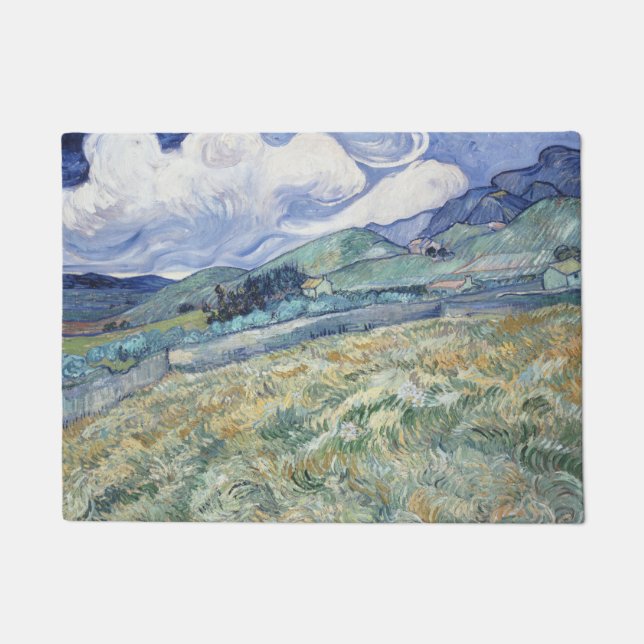  Landscape Behind Saint-Paul Vincent van Gogh     Doormat (Front)
