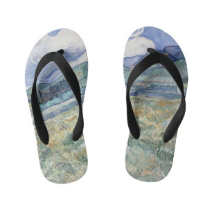  Landscape Behind Saint-Paul Vincent van Gogh      Kid's Flip Flops