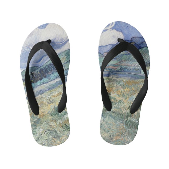  Landscape Behind Saint-Paul Vincent van Gogh      Kid's Flip Flops (Footbed)